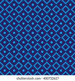 Rhombus print blue
