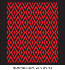 Rhombus red and black, geometric pattern 