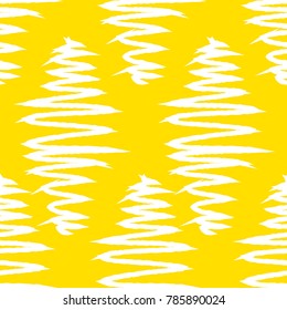 Rhombus seamless pattern drawn with a pen.Yellow and white