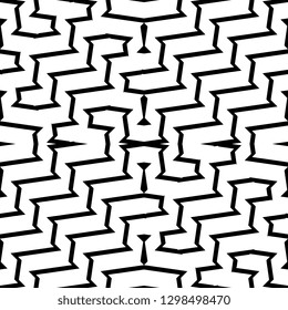 Rhombus seamless pattern with geometric abstract lines background trendy design of illusion art vector illustration for fashion textile print and wrapping.