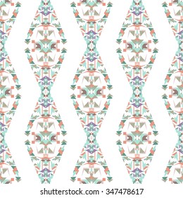 Rhombus seamless pattern. Geometric ornament. Ethnic style