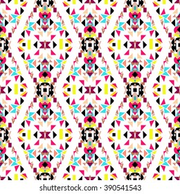 Rhombus seamless pattern. Geometric ornament. Ethnic texture