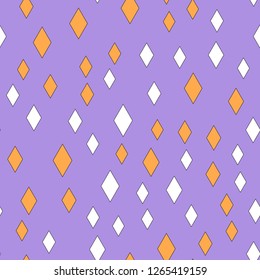 Rhombus Seamless vector EPS 10  Abstract geometric pattern. Multicolor Figures. Texture for print and Banner. Flat style
