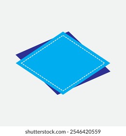 Rhombus Shape with Blue Color. Seventh Style Label Icon. High Quality Vector Icon. Editable Vector