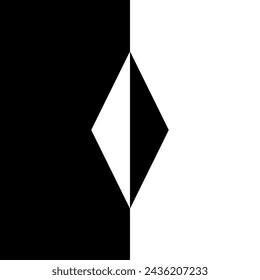 Rhombus Shape in Contrast Color, Black White, can use for Wallpaper, Cover, Greeting Card, Decoration Ornate, Ornament, Background, Wrapping, Fabric, Textile, Fashion, Tile, Carpet Pattern, etc.