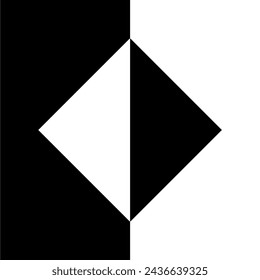 Forma de rombo en color de contraste, blanco negro, puede utilizar para papel pintado, cubierta, tarjeta de felicitación, decoración, adorno, fondo, envoltura, tela, textil, moda, azulejo, patrón de alfombra, etc.