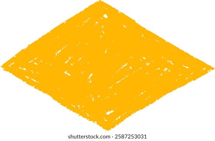 Rhombus Shape Crayon Hand Drawn Vector Illustration
