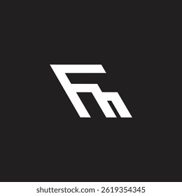 Rhombus shape FH letter vector logo design template.