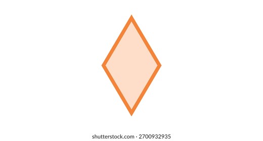 Rhombus Shape in Geometry. Geometric Shapes.