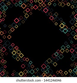 Rhombus shape minimal geometric cover template of isolated elements.Future geometric cover rhombus shape.  