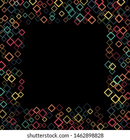Rhombus shape minimal geometric cover template of isolated elements.Future geometric cover rhombus shape. Used as print, card, backdrop, template, texture, background, wallpaper, banner, border