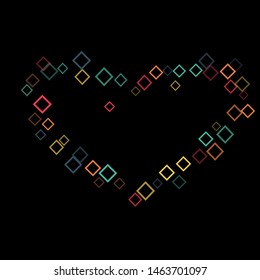 Rhombus shape minimal geometric cover template of isolated elements.Future geometric cover rhombus shape.  