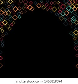 Rhombus shape minimal geometric cover template of isolated elements.Future geometric cover rhombus shape. Used as print, card, backdrop, template, texture, background, wallpaper, banner, border