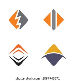 Rhombus shape pattern icon vector logo design