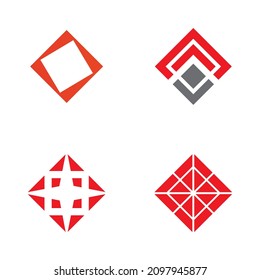 Rhombus shape pattern icon vector logo design