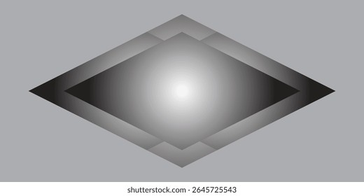 Rhombus shaped frame for logo or banner. Minimalistic art. 