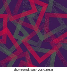 Formas de Rhombus de los puntos vectores geométricos sin costura. Fondo infinito geométrico con textura de puntos. Rhombus gradiente de puntos de semitono sin fisuras. Estilo de puntillismo. Patrón moderno