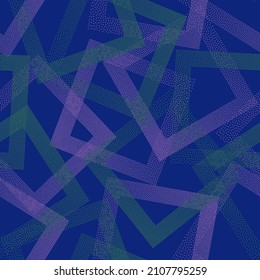 Rhombus shapes of dots geometric vector seamless pattern. Geometric endless background with dots texture. Gradient squares of chevron dots seamless ornament. Wrapping paper. Minimal pattern