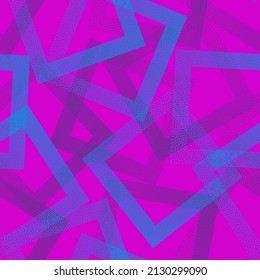 Rhombus shapes of dots geometric vector seamless pattern. Geometric recurring background with dots texture. Gradient rhombus of halftone dots seamless ornament. Textile print. Cool pattern