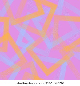 Rhombus shapes of dots geometric vector seamless pattern. Geometric repeat background with dots texture. Gradient rhombus of halftone dots seamless ornament. Wallpaper print. Retro pattern