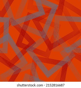 Rhombus shapes of dots geometric vector seamless pattern. Geometric endless background with dots texture. Gradient squares of chevron dots seamless ornament. Textile print. Hipster pattern