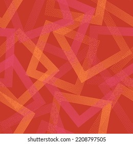 Rhombus shapes of dots geometric vector seamless pattern. Geometric infinite background with dots texture. Gradient rhombus of halftone dots seamless ornament. Wrapping paper. Subtle pattern