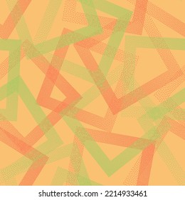 Rhombus shapes of dots geometric vector seamless pattern. Geometric repeat background with dots texture. Gradient squares of chevron dots seamless ornament. Fabric print. Grunge pattern