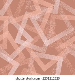 Formas de Rhombus de los puntos vectores geométricos sin costura. Fondo geométrico periódico con textura de puntos. Rhombus gradiente de puntos de semitono sin fisuras. Impresión de tejido. Patrón sutil