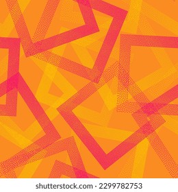 Formas de Rhombus de los puntos vectores geométricos sin costura. Fondo infinito geométrico con textura de puntos. Rhombus gradiente de puntos de semitono sin fisuras. Papel envuelto. Patrón sutil
