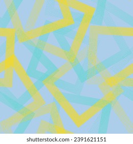 Rhombus-Formen von Punkten geometrische Vektorgrafik nahtlos Muster. Geometrischer, periodischer Hintergrund mit Textur der Punkte. Farbige Quadrate von Schornsteinen nahtlose Ornamente. Schleifpapier. Einfaches Muster