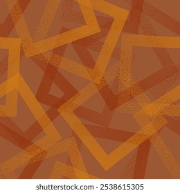 Rhombus shapes of dots geometric vector seamless pattern. Geometric periodic background with dots texture. Gradient squares of chevron dots seamless ornament. Textile print. Trendy pattern