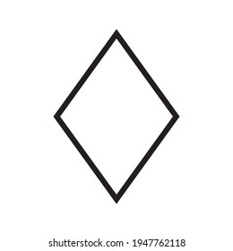 Rhombus sign Simple geometric shapes on white background
