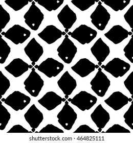 Rhombus simple seamless pattern hand drawn, vector.