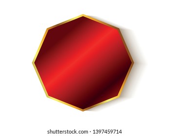 Rhombus sticker bright with shadow