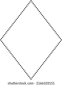 Símbolo de rhombus icono de vector de forma de puntos para el diseño gráfico creativo elemento ui en una ilustración de pictograma