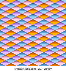 Rhombus texture. Seamless geometric vector pattern background