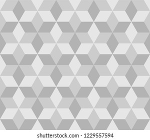 Rhombus tiling pattern in shades of grey