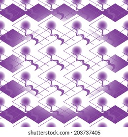 Rhombus tracery seamless pattern, vector illustration.