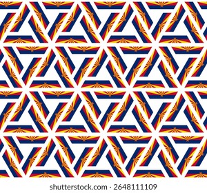 rhombus and triangle pattern of arizona flag. geometric background for decoration and etc. vector illustration