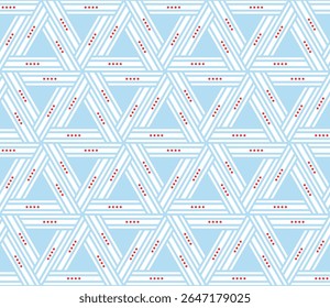 rhombus and triangle pattern of chicago flag. geometric background for decoration and etc. vector illustration
