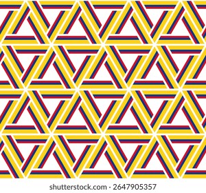 rhombus and triangle pattern of colombian flag. geometric background for decoration and etc. vector illustration