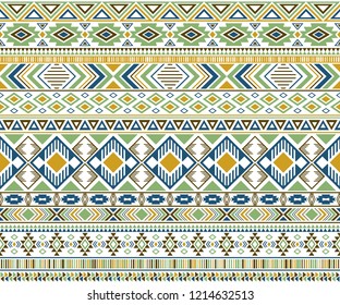 Rhombus and triangle symbols tribal ethnic motifs geometric seamless background. Impressive geometric shapes sprites tribal motifs clothing fabric textile print traditional design with triangles
