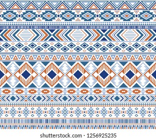 Rhombus and triangle symbols tribal ethnic motifs geometric seamless background. Beautiful geometric shapes sprites tribal motifs clothing fabric textile print traditional design with triangles