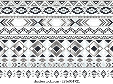 Rhombus and triangle symbols tribal ethnic motifs geometric seamless background. Modern gypsy geometric shapes sprites tribal motifs clothing fabric textile print traditional design with triangles