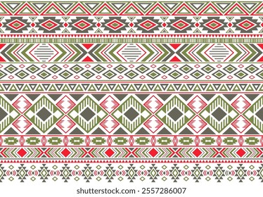 Rhombus and triangle symbols tribal ethnic motifs geometric seamless background. Eclectic gypsy geometric shapes sprites tribal motifs clothing fabric textile print traditional design with triangles