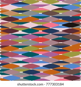 Rhombus and triangles pattern in trendy pantone colors. Jester clownish texture. Abstract geometric vector background