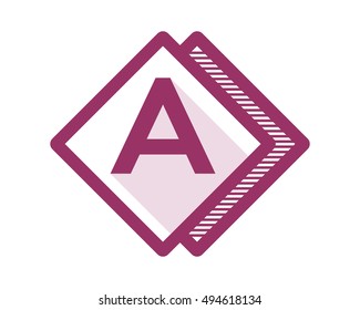 rhombus typography typeset typeface alphabet font image vector icon