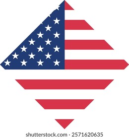 Rhombus USA Flag United States of America