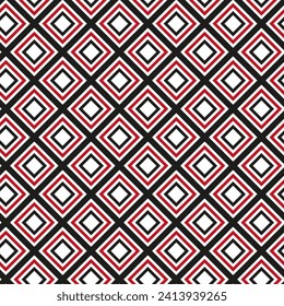 rhombus Vector illustration in ethnic style. Seamless pattern for home decor ideas. Design for carpet, wallpaper, wrapping, clothing, fabric, cover, textile