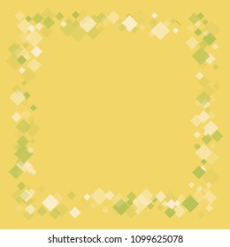 Rhombus yellow minimal geometric cover template of isolated elements.Future geometric cover rhombus yellow. Used as print, card, backdrop, template, texture, background, wallpaper, banner, border